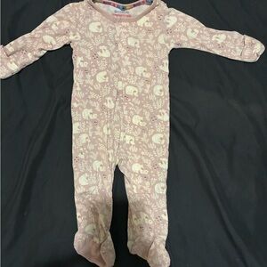 Magnetic Me Pink Footie with Bear and Moon Print